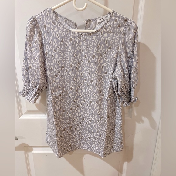 Puff sleeve printed top - Picture 6 of 8